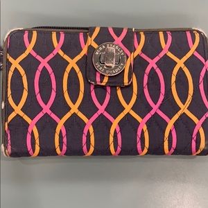 Vera Bradley Pink, Orange, and Grey Wallet